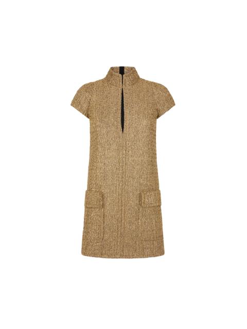 WOOL BLEND TWEED MINI COCKTAIL DRESS