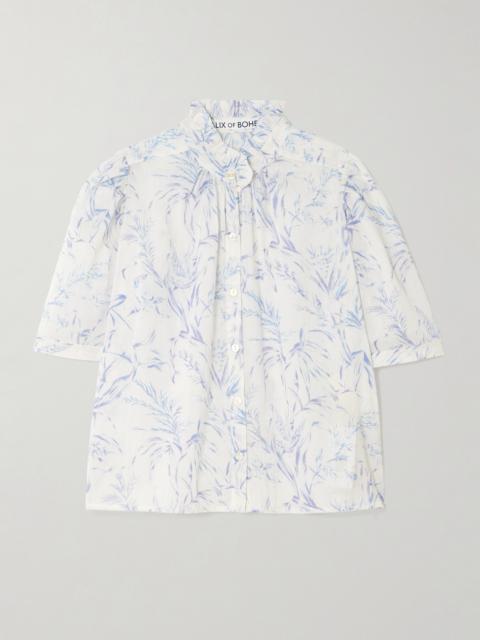 ALIX OF BOHEMIA Winn Ruffled Printed Cotton-voile Shirt