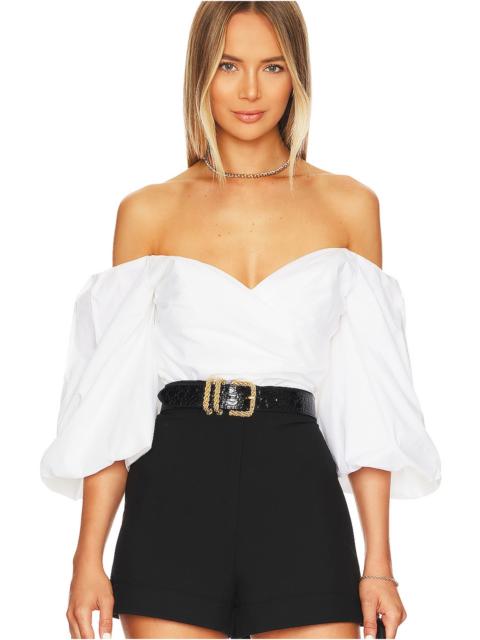 BARDOT Eva Poplin Top