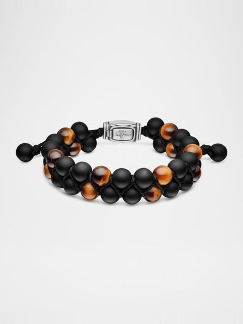 DAVID YURMAN Men's Spiritual Beads Two Row Woven Bracelet, 8mm