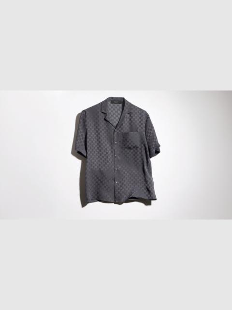 GG silk jacquard bowling shirt