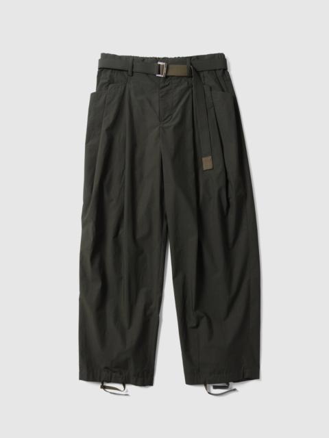 sacai Cotton Typewriter Pants Khaki