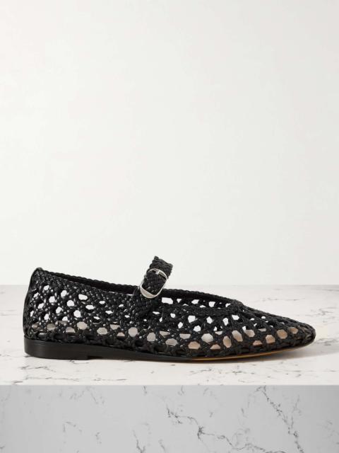 LE MONDE BÉRYL Woven leather Mary Jane ballet flats