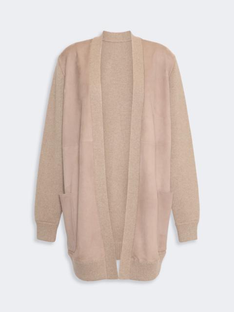 Max Mara OLIVETO Wool and cashmere cardigan - BEIGE
