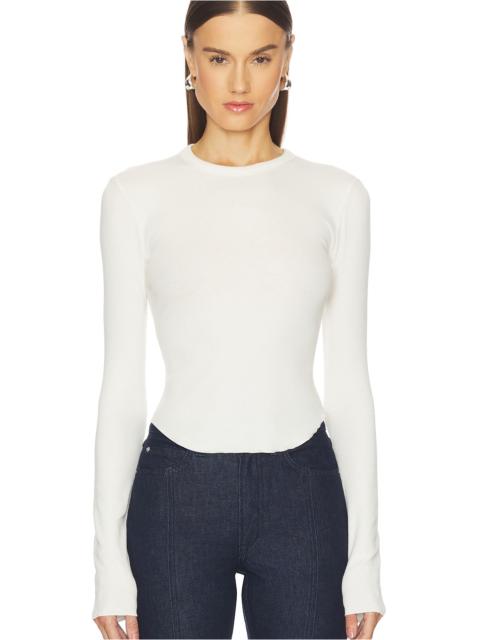 GRLFRND Scoop Hem Long Sleeve Tee