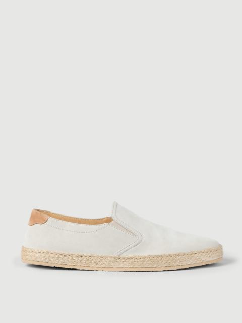 Brunello Cucinelli Suede slip-ons with rope insert