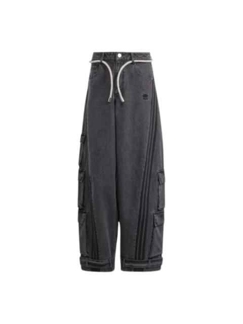 adidas (WMNS) adidas Adilenium Denim Cargo Pants 'Black' IV9345