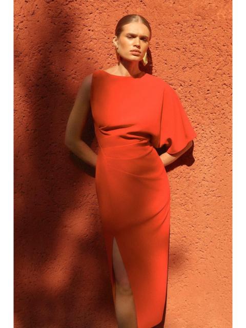 KAREN MILLEN Fluid Tailored Asymmetric Sleeve Maxi Dress