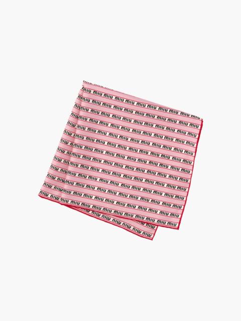 Miu Miu Printed twill scarf