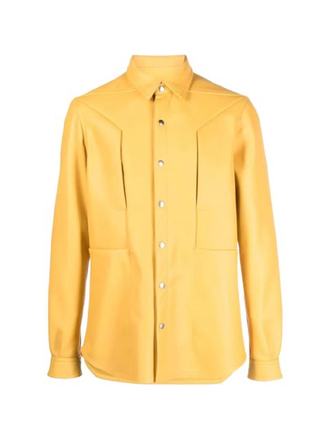 Rick Owens EDFU Fogpocket Leather Jacket "Lemon" RU01C4727 LC 12