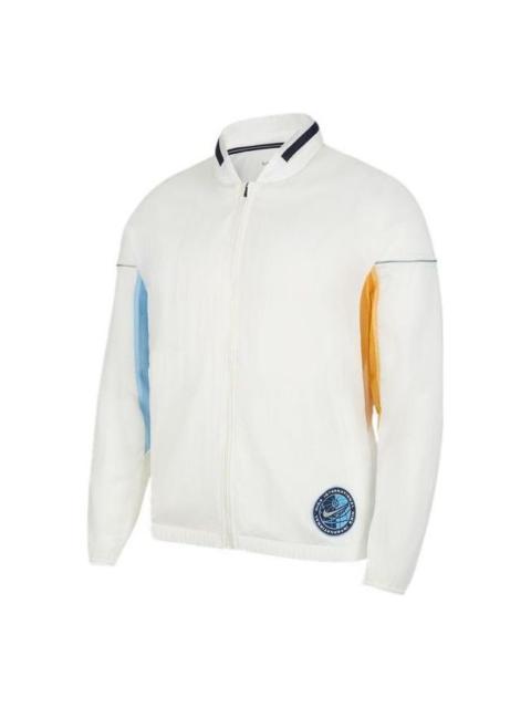 Nike Men's Nike Colorblock Retro Running Breathable Casual Jacket Sail White DM4780-133