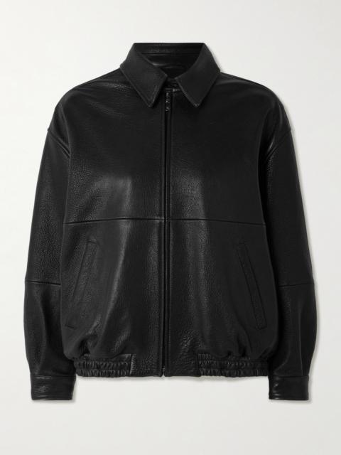 NOUR HAMMOUR Doran Paneled Textured-leather Jacket