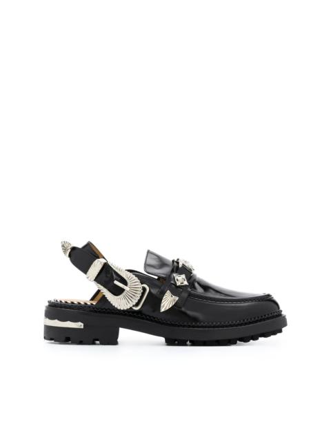 TOGA PULLA sling-back mule loafers