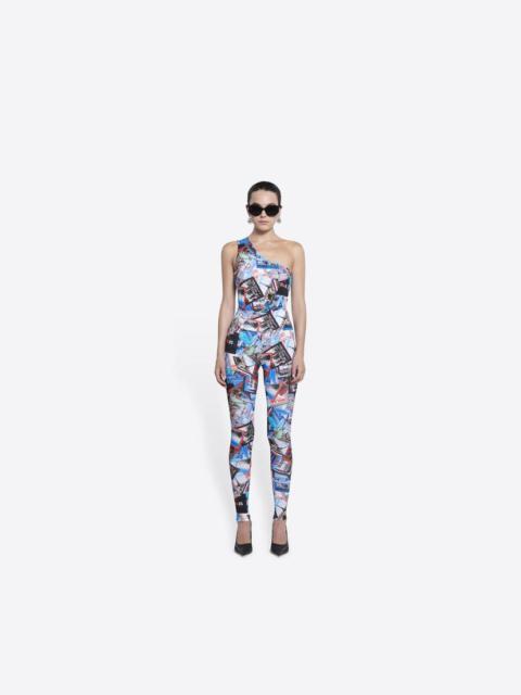 BALENCIAGA Women's Allover Cities Leggings in Grey