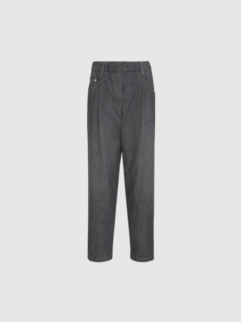 Brunello Cucinelli Lightweight denim five-pocket trousers