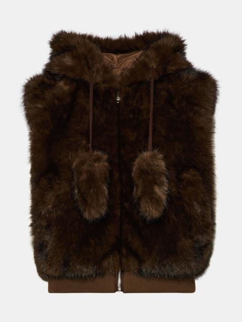 STEVE MADDEN SOPHEE VEST FOSSIL BROWN