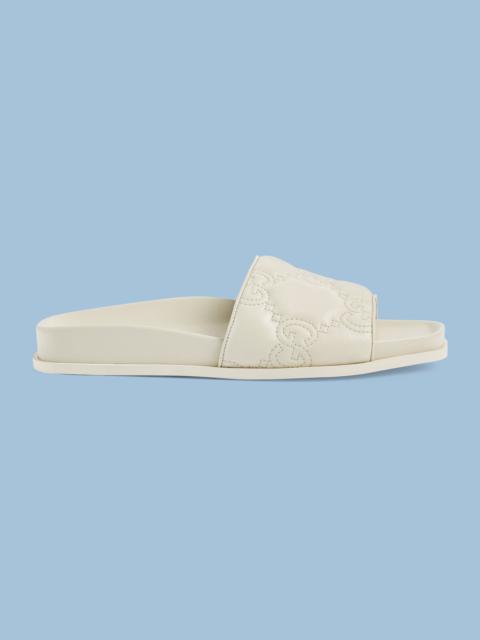 GUCCI Women's GG matelassé slide sandal