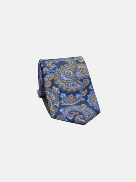 J. PRESS MADE-IN-ENGLAND NAVY PRINTED PAISLEY TIE