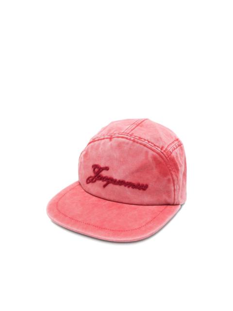 JACQUEMUS embroidered cotton baseball cap