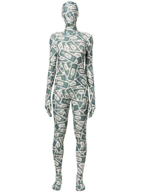 VETEMENTS money-print full-length stretch jumpsuit