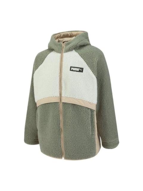 PUMA PUMA Art Of Sherpa Zip Jacket 'Green' 539715-03