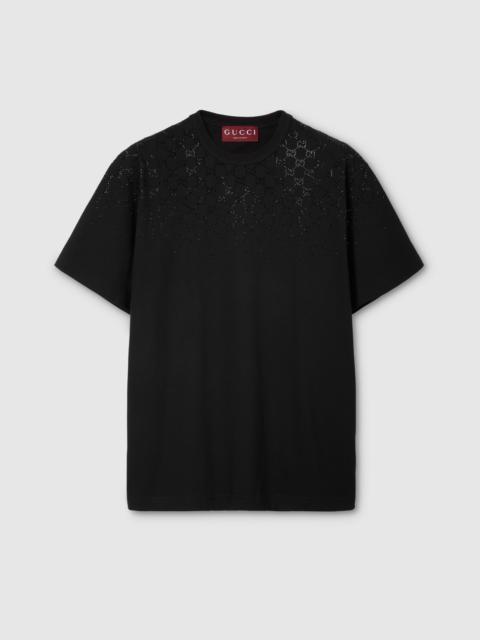 GUCCI Cotton jersey T-shirt with crystals