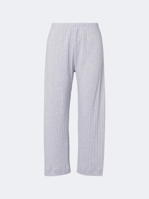 LESET Pointelle cropped cotton wide-leg pants