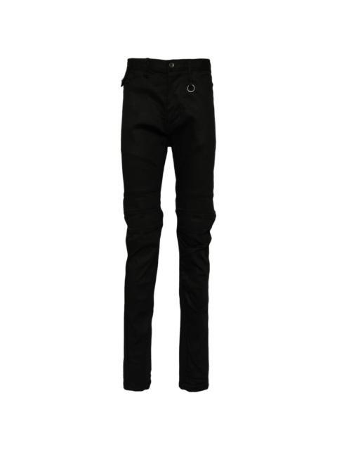 slim distressed trousers