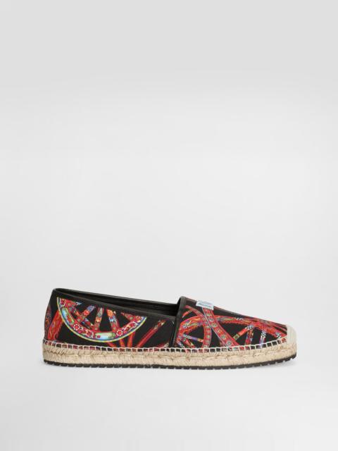Dolce & Gabbana Espadrilles in carretto-print canvas