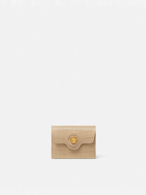 VERSACE Croc-Effect La Medusa Card Holder