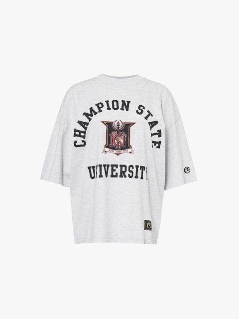 Champion Text-print relaxed-fit cotton-blend jersey T-shirt