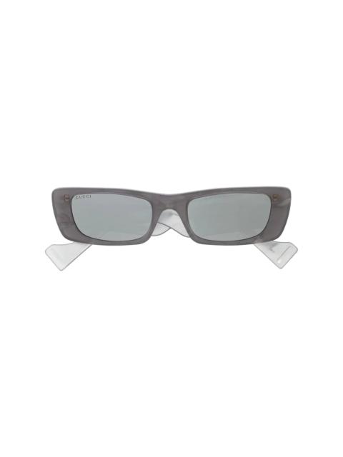 rectangle-frame tinted sunglasses