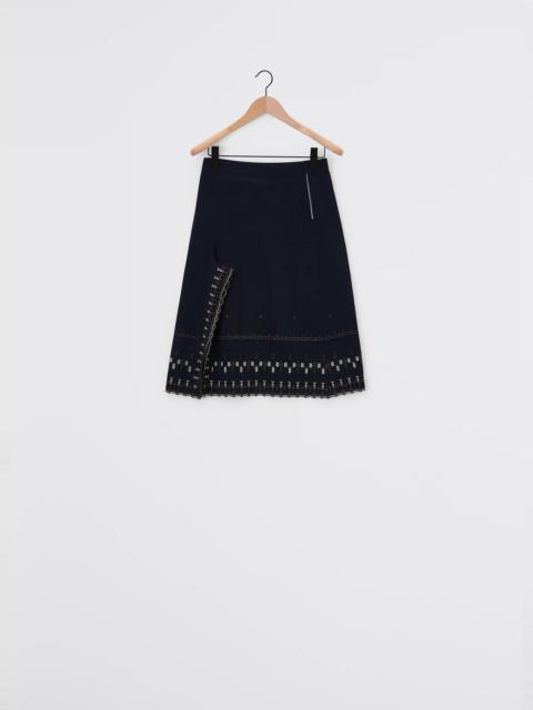 Lemaire EMBROIDERED SKIRT WITH SLIT