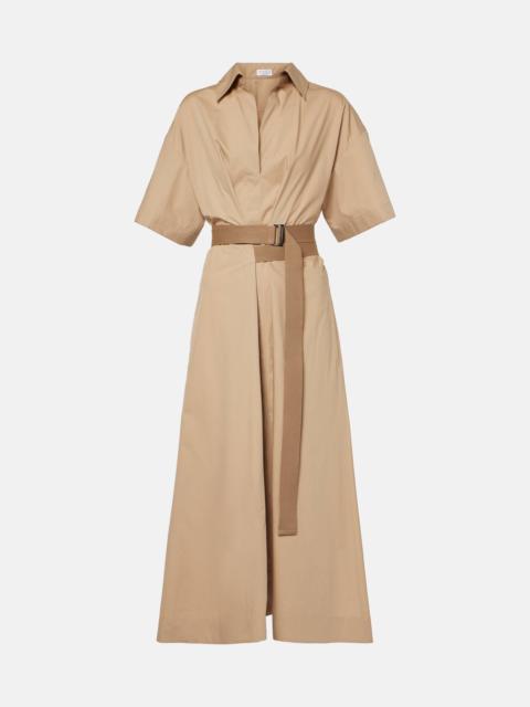 Brunello Cucinelli Belted cotton shirt dress