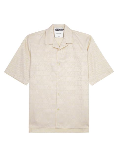 Moschino Logo-jacquard cotton shirt