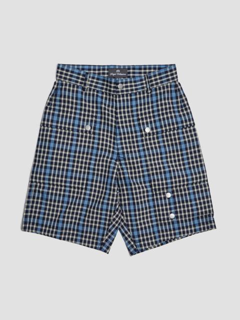 Nigel Cabourn 4 Tool Short in Navy Check