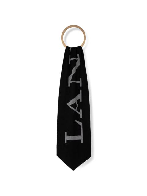 Lanvin logo-print scarf