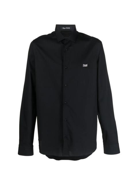 PHILIPP PLEIN logo-plaque detail shirt
