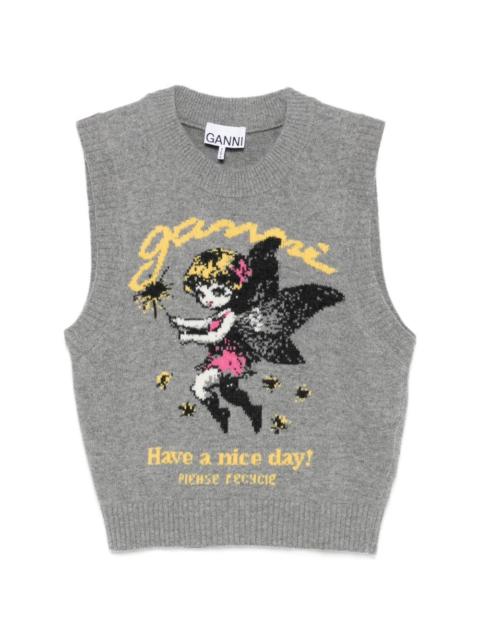 GANNI graphic vest