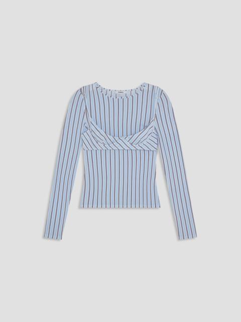 miaou CARA TOP - BABY BLUE STRIPE