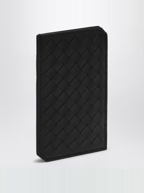Bottega Veneta Black Intrecciato vertical card holder