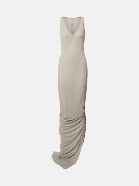 Rick Owens Gathered jersey maxi dress