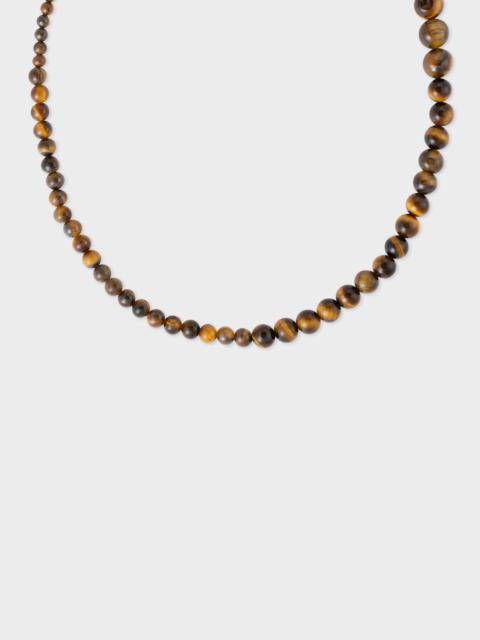 Paul Smith Tiger Eye & Gold Vermeil Beaded Necklace by Completedworks