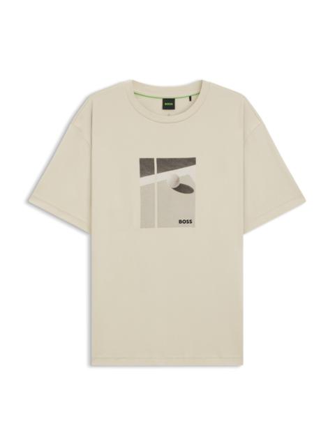 BOSS TENNIS-ARTWORK T-SHIRT IN PIMA COTTON