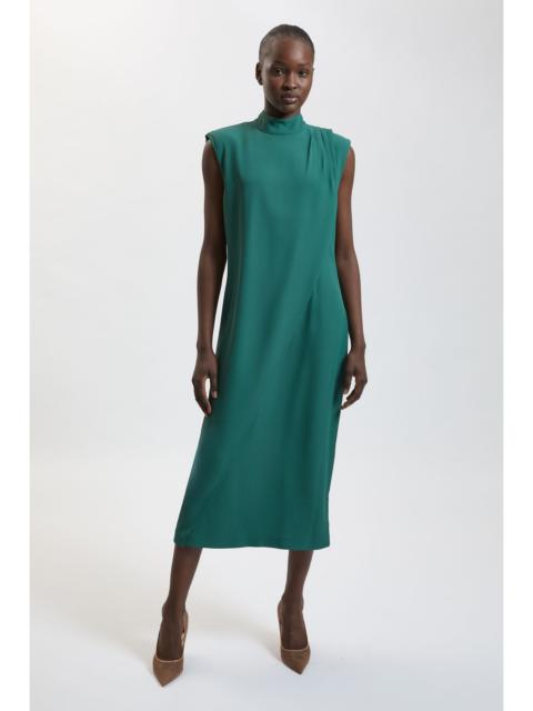 KAREN MILLEN High Neck Tie Detail Asymmetric Midi Dress