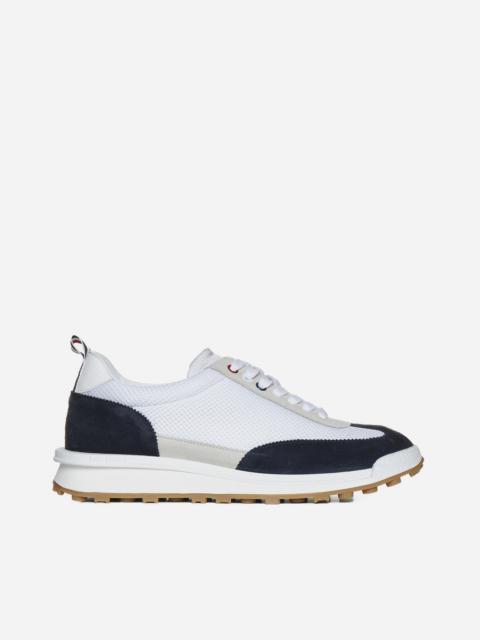 Thom Browne Tech Runner mesh and suede sneakers