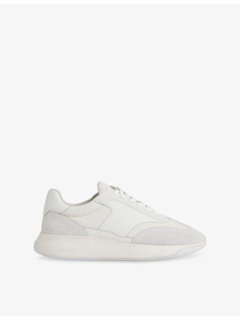 REISS Emmett Leather-Blend Low-Top Trainers
