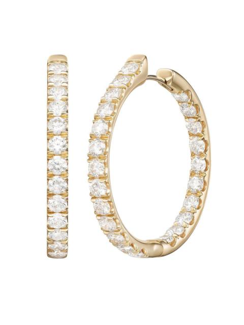 MELISSA KAYE Diamond Large Clara Hoop Earrings