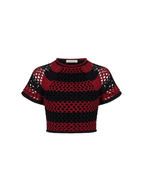 diotima Roe Cotton-Blend Top red