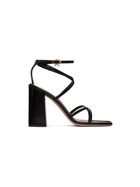 Gianvito Rossi Black Leather Heeled Sandals